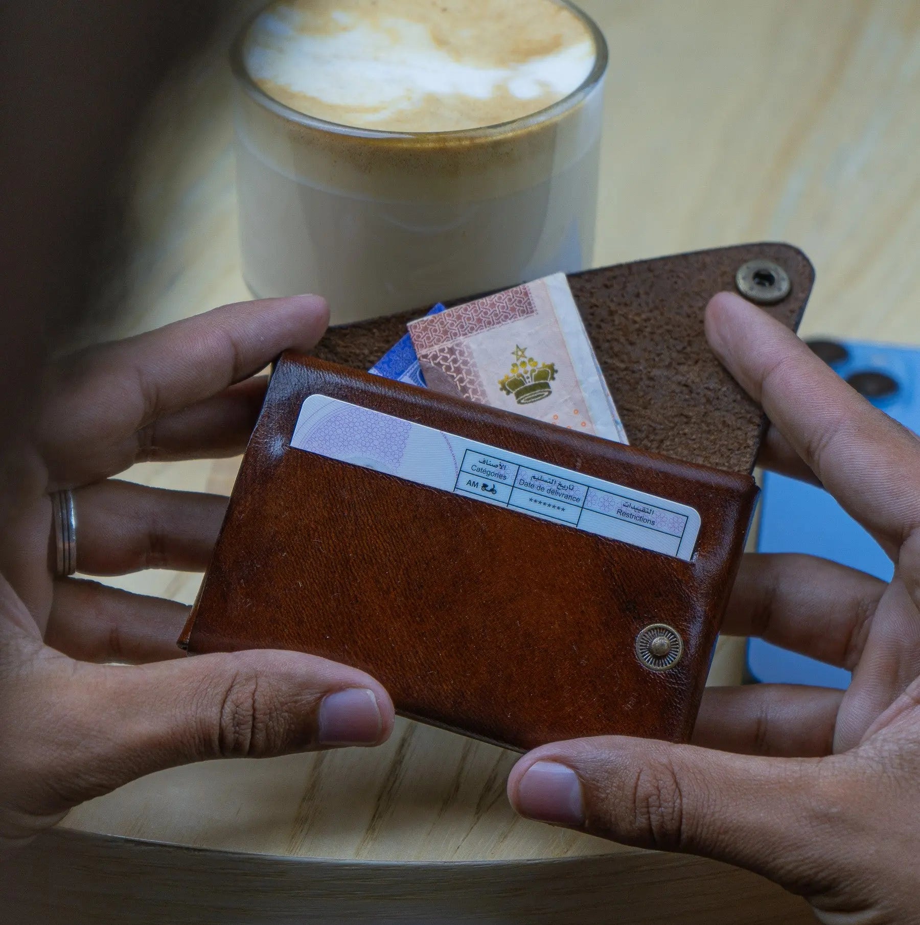 Portefeuille porte-cartes en cuir My Store