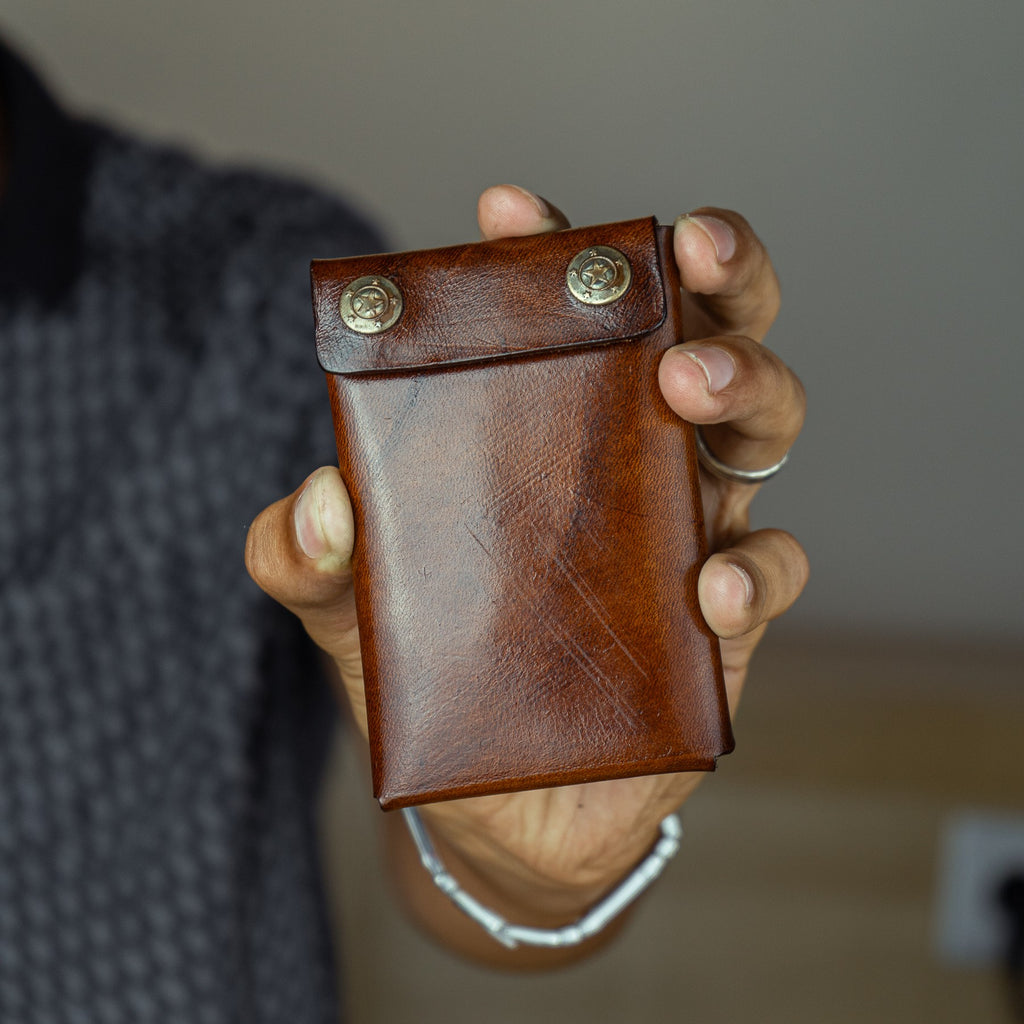 Portefeuille porte-cartes en cuir